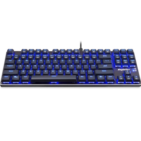 EagleTec LED Blue Blacklit Mechanical Gaming Keyboard - Picture 3 of 11
